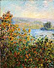 Flower Beds At Vetheuil by Claude Monet